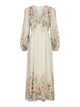 Dress Maxi - SILFI - Flower Print - Creme