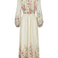 Dress Maxi - SILFI - Flower Print - Creme