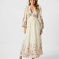Dress Maxi - SILFI - Flower Print - Creme