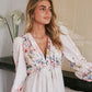 Dress Maxi - SILFI - Flower Print - Creme