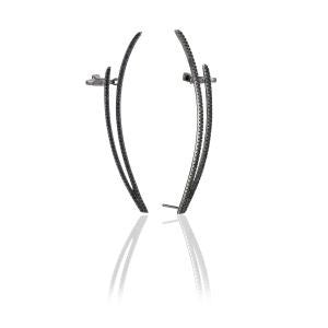 SIF JAKOBS- Fucino Due Ear Cuff- 925 Sterling Silver - Black Rhodium