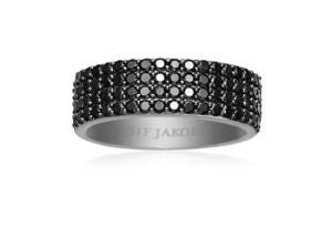 SIF JAKOBS - Corte Quattro Ring - Black Cubic Zirconia - 925 Sterling Silver