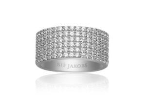 SIF JAKOBS - Corte Cinque Ring - White Cubic Zirconia- 925 Sterling Silver