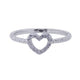 VIA London - Sparkling Open Heart Ring