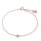 VIA London - Small Pave Disc Bracelet - Rose Gold Plated