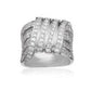 SIF JAKOBS - Sassari Ring - 925 sterling Silver- Black or White Cubic Zirconia