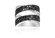 SIF JAKOBS - Cosenza Ring - Black/White Cubic Zirconia- 925 Sterling Silver