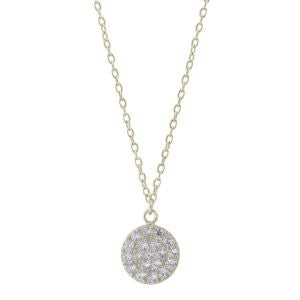 VIA London - Large Pave Disc Necklace