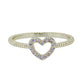 VIA London - Sparkling Open Heart Ring