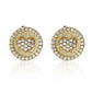 Juleo Jewellery -  Pave Heart Stud Earrings