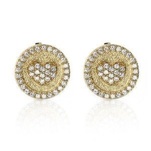 Juleo Jewellery -  Pave Heart Stud Earrings