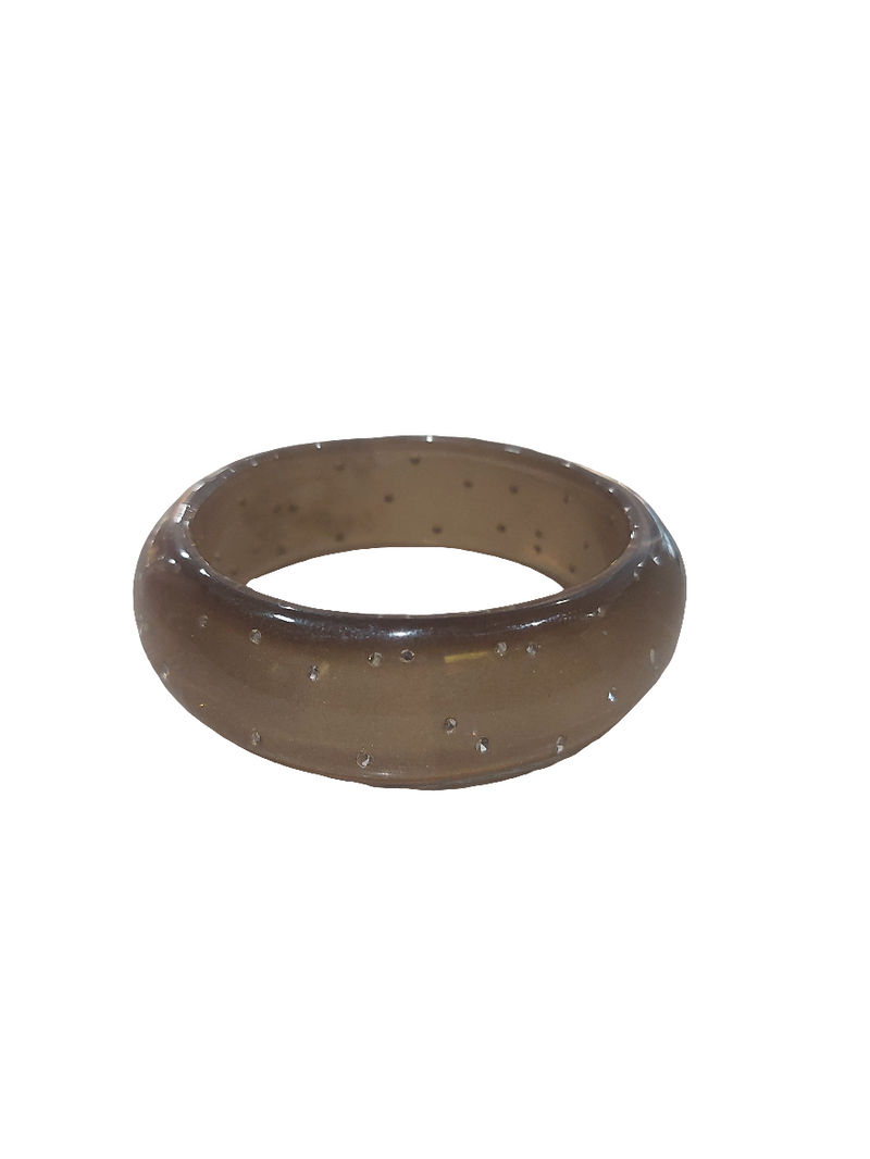 SIF JAKOBS- Isola Bangle Collection- Gold Brown - Clear Resin