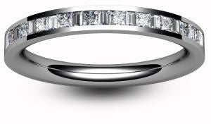 Wedds & Co - Diamond Eternity Ring - Princess and Baguette Diamonds - Size L