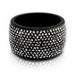 SIF JAKOBS- Isola Bangle Collection-wide Silver or Black Resin