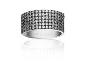 SIF JAKOBS-Corte Cinque Ring - 925 Sterling Silver - White Cubic Zirconia