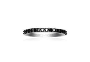 SIF JAKOBS- Corte Uno Ring Collection- Black Cubic Zirconia- 925 Sterling Silver