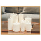 Block Candle -LED -  5cm x 20cm - White