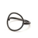 Pernille Corydon Jewellery - Large Twisted Open Coin Ring - Black Ruthenium