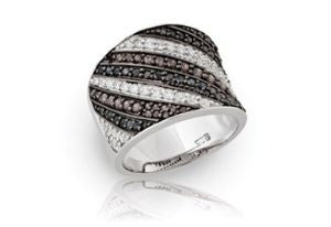 SIF JAKOBS - Firenze Ring - 925 Sterling Silver- Multi coloured Cubic Zirconia