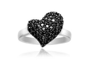 SIF JAKOBS - Giglio Amore Ring - Black Cubic Zirconia