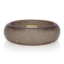 SIF JAKOBS- Isola Bangle Collection- Gold Brown - Swarovski Crystals - Clear Resin