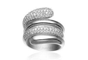 SIF JAKOBS - Rossolini Grande Ring - 925 Sterling Silver- White Cubic Zirconia