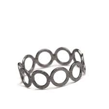 Pernille Corydon Jewellery - Open Circles Ring - Black Ruthenium