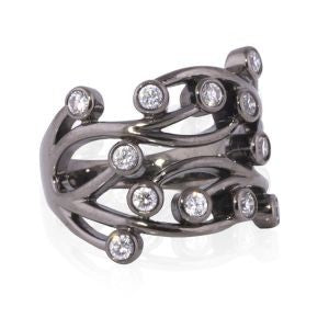 Juleo Jewellery - Intertwined Ring - Black Rhodium