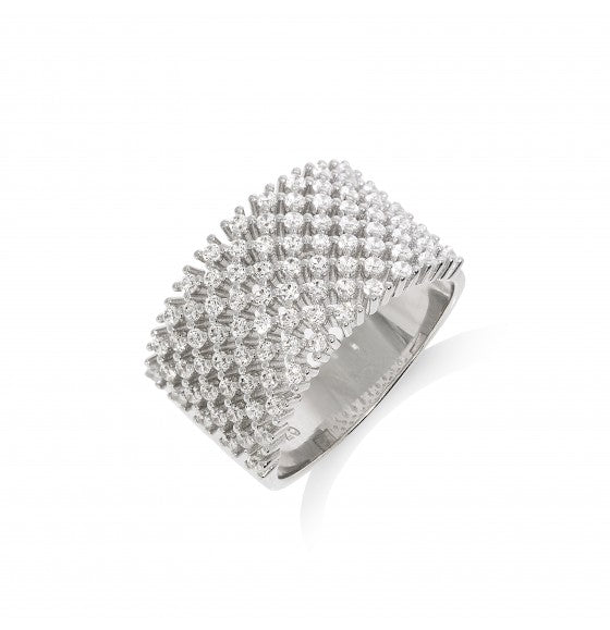 J-JAZ - Caron Ring - 925 Sterling Silver - Cubic Zirconia