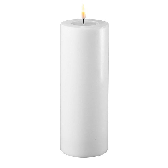 White - LED Candle - 7.5cm x 20cm