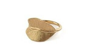 Pernille Corydon Jewellery - Leaf Ring - Sterling Silver w/ Gold Plating