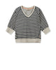 Top - MAGGIE - Stripe Sweatshirt