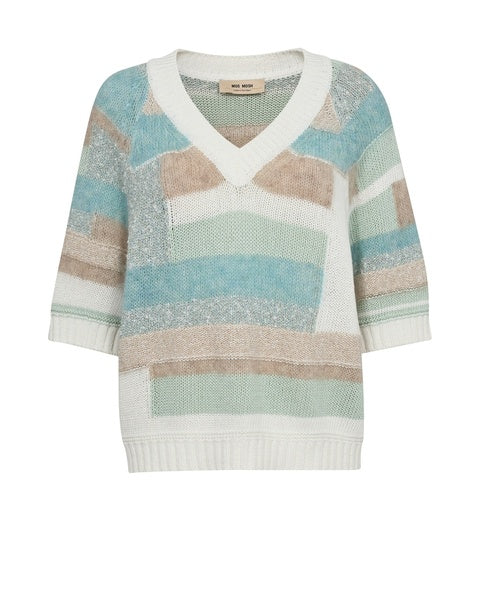 Jumper -  DAYA SS PATCH KNIT - Surf-Spray