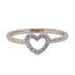 VIA London - Sparkling Open Heart Ring