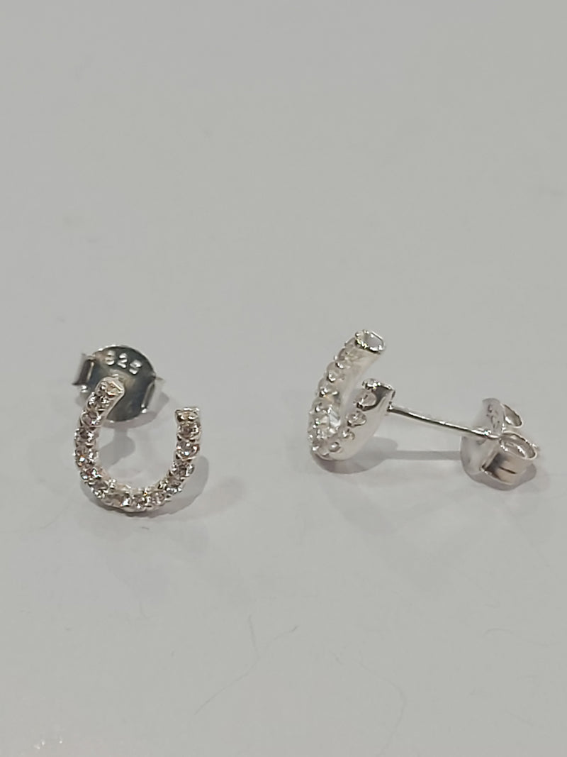 Sterling Silver - Horse Shoe Stud Earrings