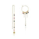 WIOGA - Gertrud Mix Drop Earrings - Multi-coloured stones on chain drops