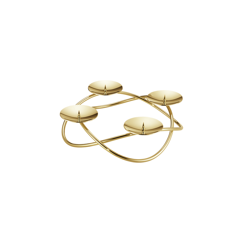 Season Grand Gold Plated Candle Holder