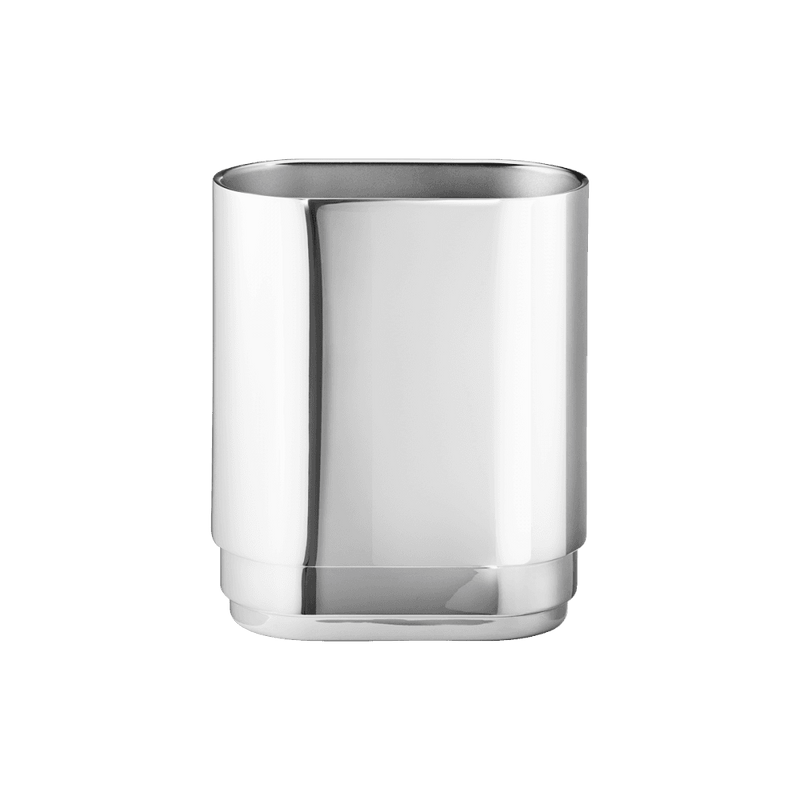 Manhattan Small Oval Vase - Stainless Steel