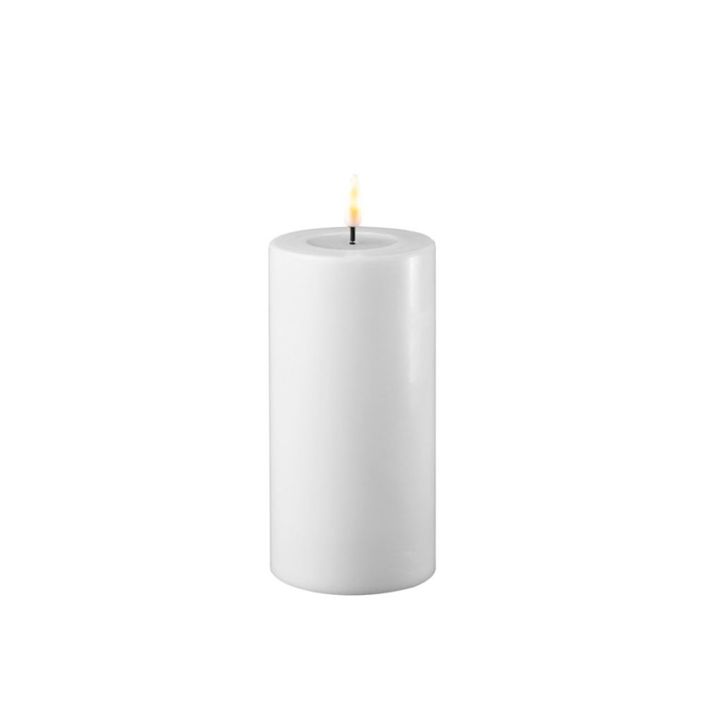 Block Candle LED - 7.5 x 15cm - White