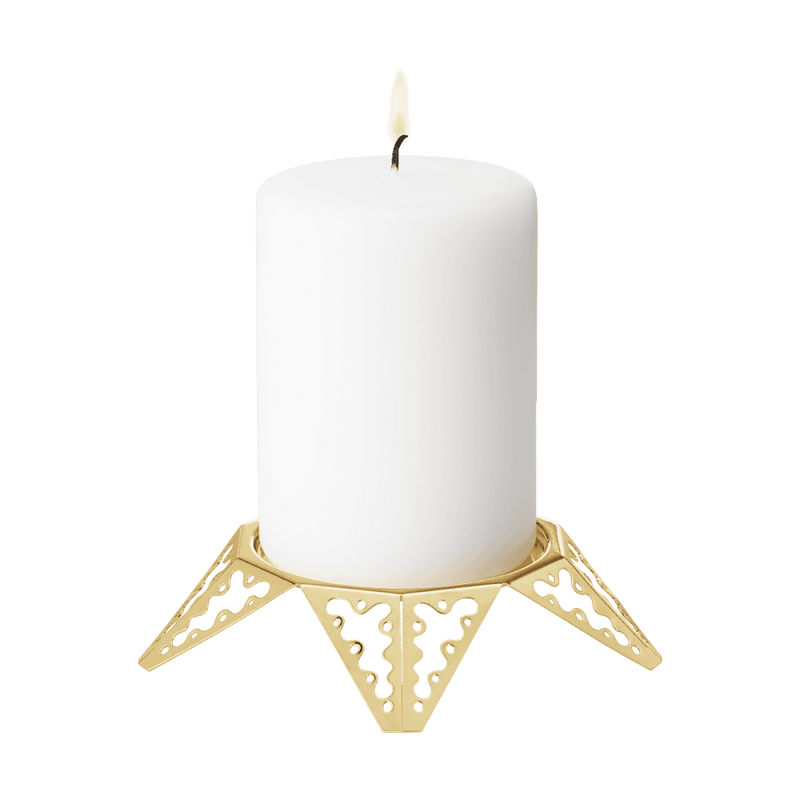 Pillar Candle holder - 18K Gold Plated