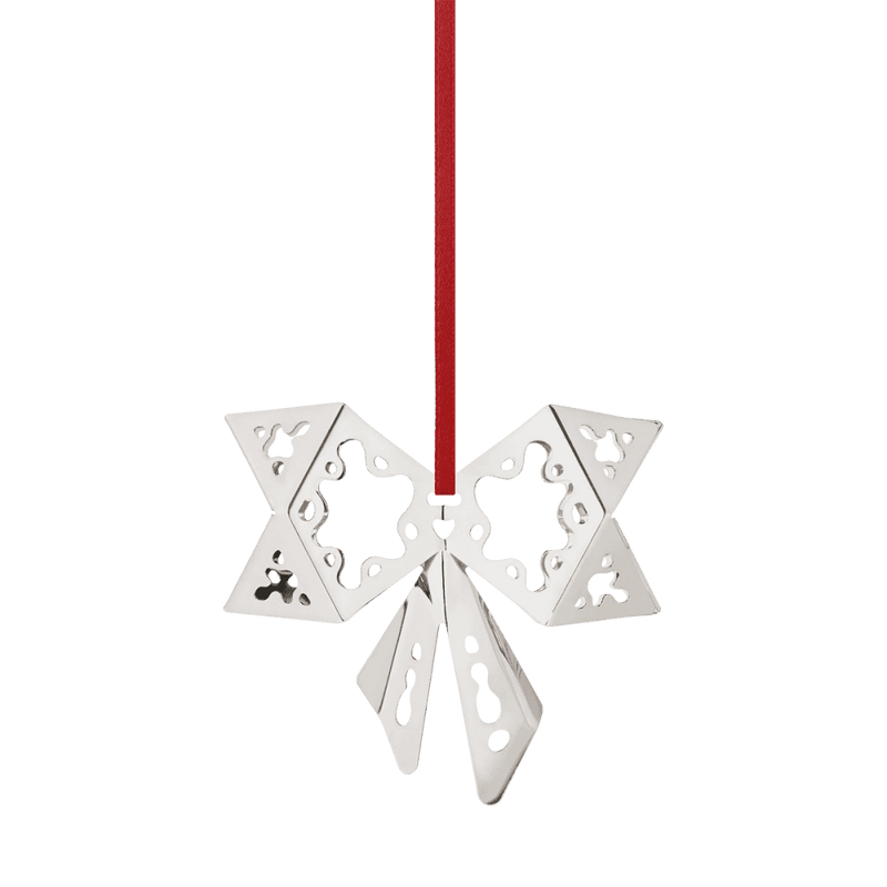 Palladium Bow Ornament