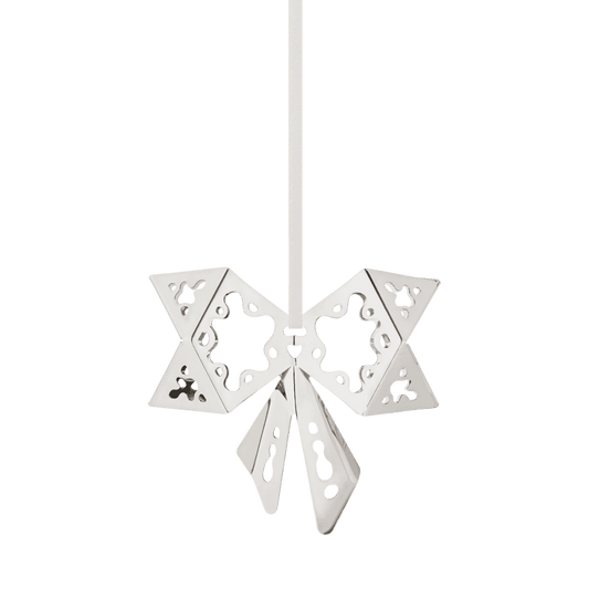 Palladium Bow Ornament