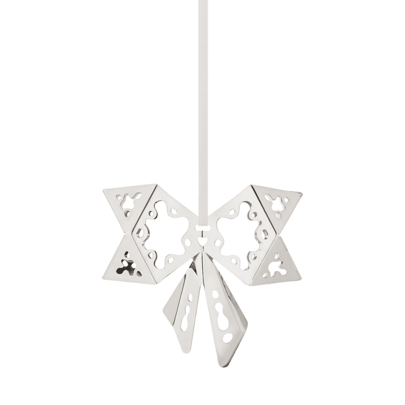 Palladium Bow Ornament