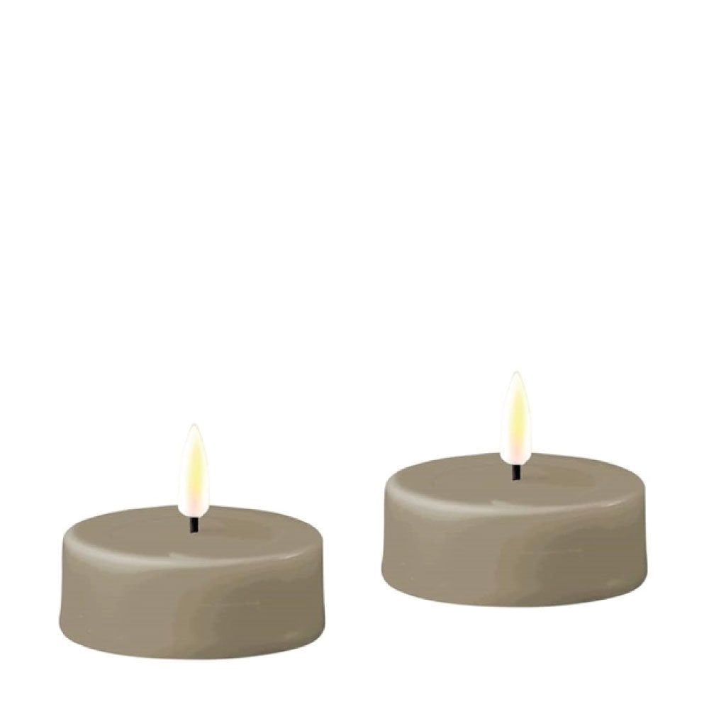 Tealights LED Jumbo - Set of 2 - Sand